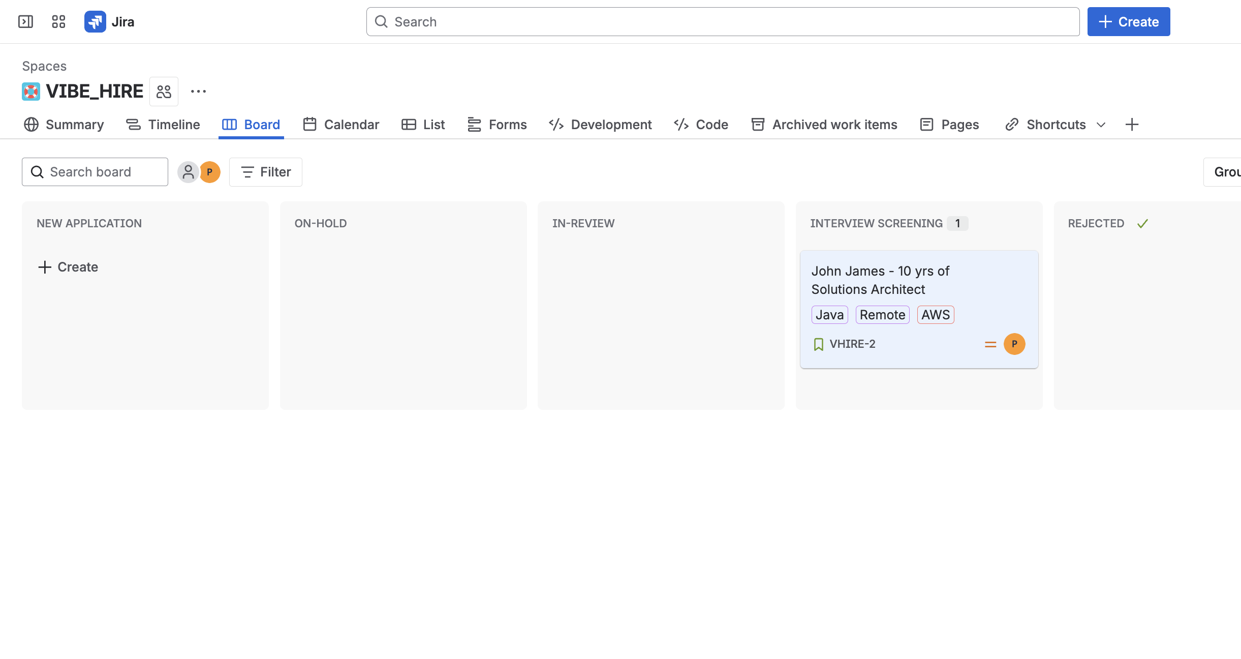 Click to view full size Epic creation with markdown job description